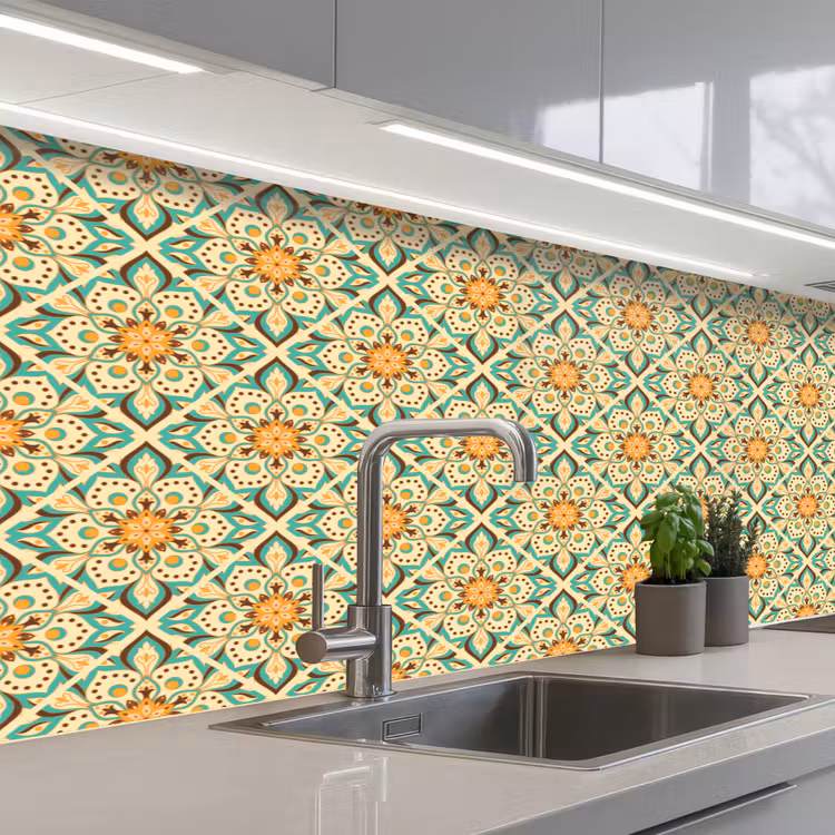 Keuken achterwand - Boho - Patronen - Mandala - Bloemen — 2