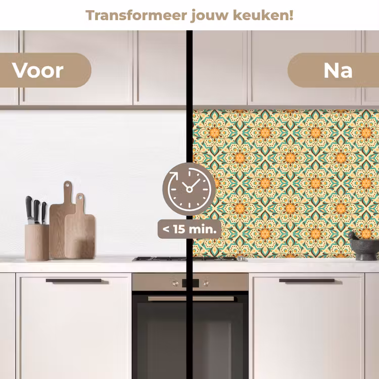 Keuken achterwand - Boho - Patronen - Mandala - Bloemen — 3