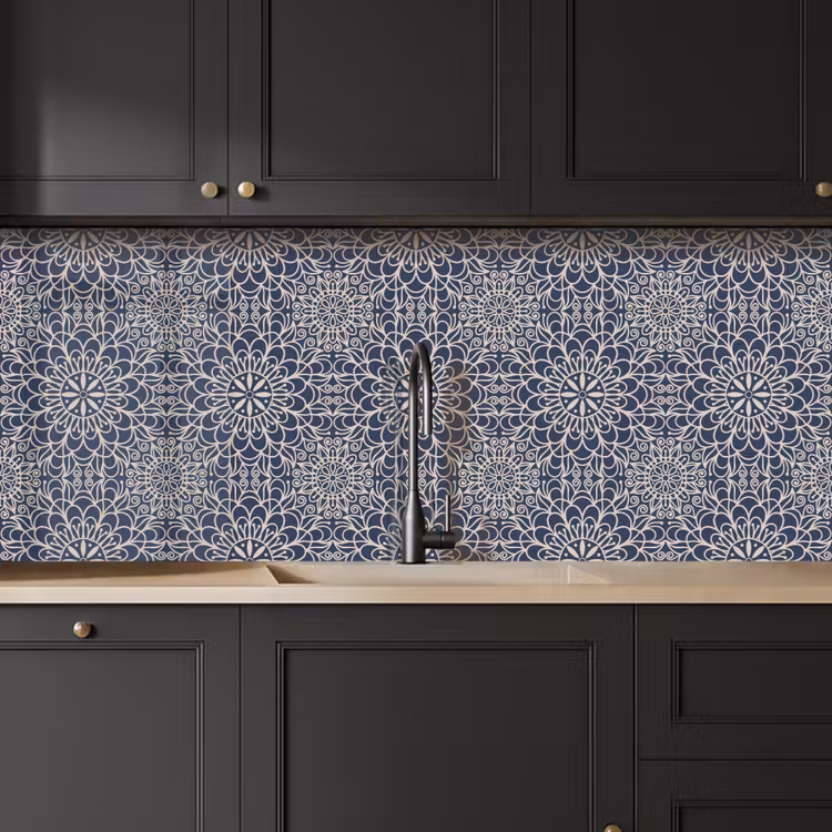 Keuken achterwand - Mandala - Blauw - Patronen — 6