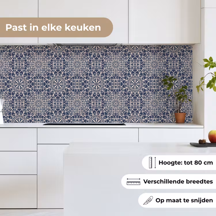 Keuken achterwand - Mandala - Blauw - Patronen — 7