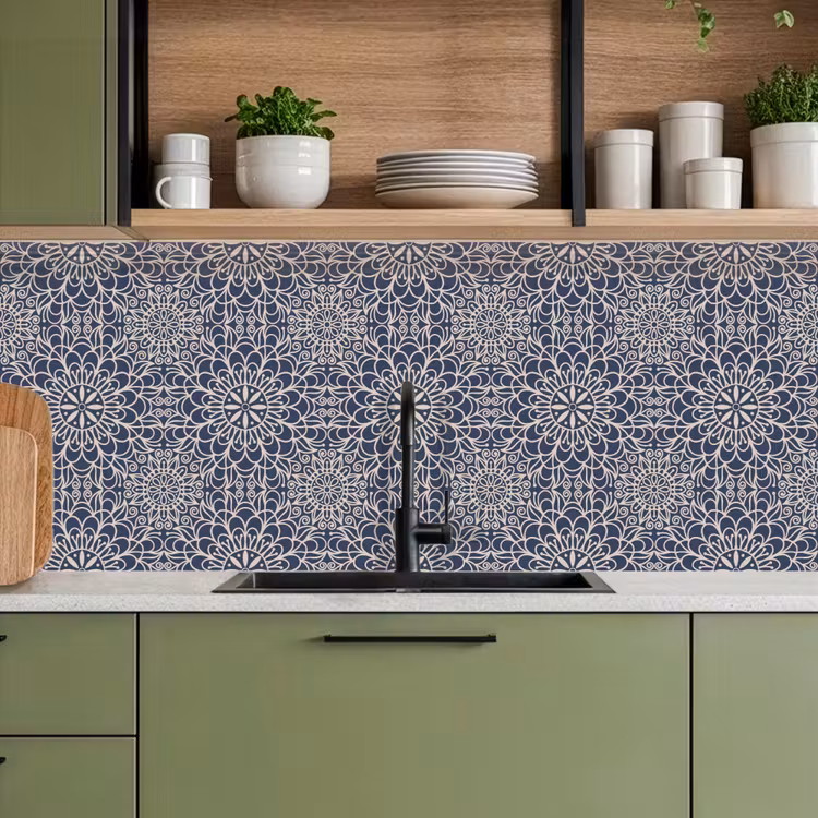 Keuken achterwand - Mandala - Blauw - Patronen — 8