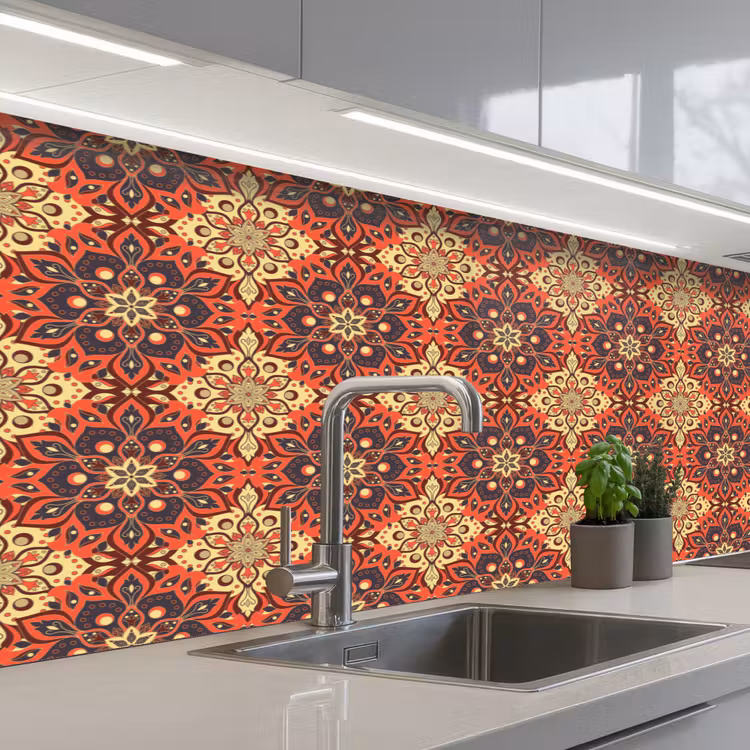 Keuken achterwand - Mandala - Bloemen - Boho - Patronen — 2