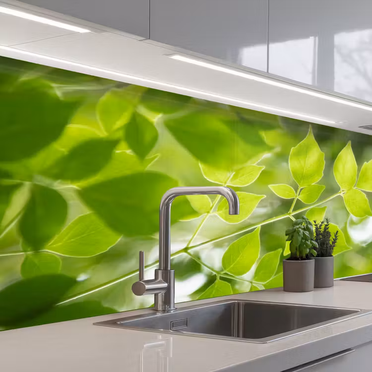 Keuken achterwand - Natuur - Lente - Groen - Bladeren — 2