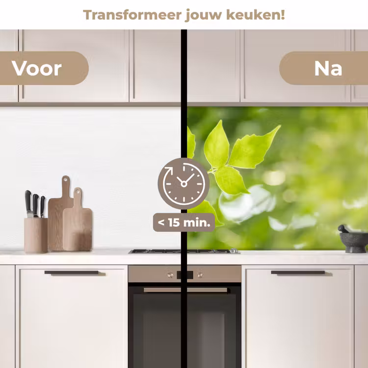 Keuken achterwand - Natuur - Lente - Groen - Bladeren — 3