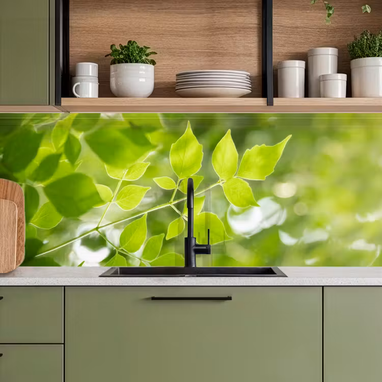 Keuken achterwand - Natuur - Lente - Groen - Bladeren — 8