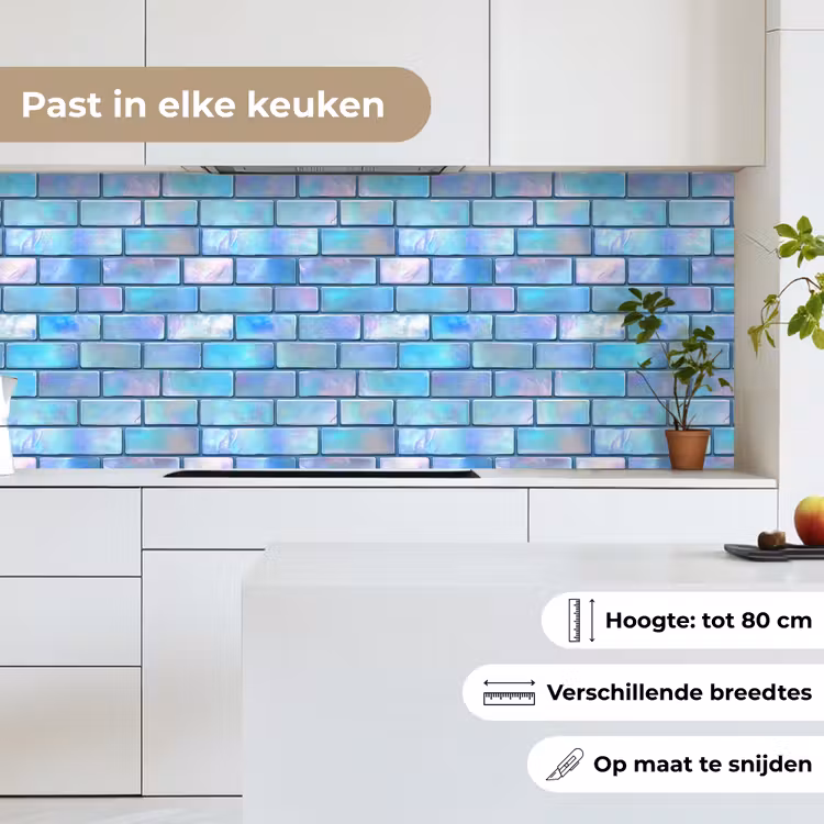 Keuken achterwand - Blauw - Glans - Muur — 7