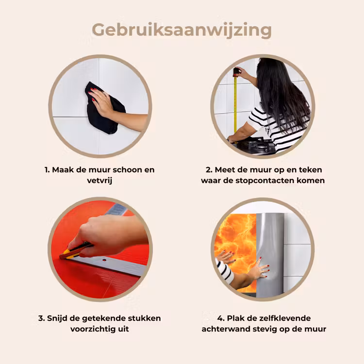 Keuken achterwand - Bliksem - Storm - Oranje — 9