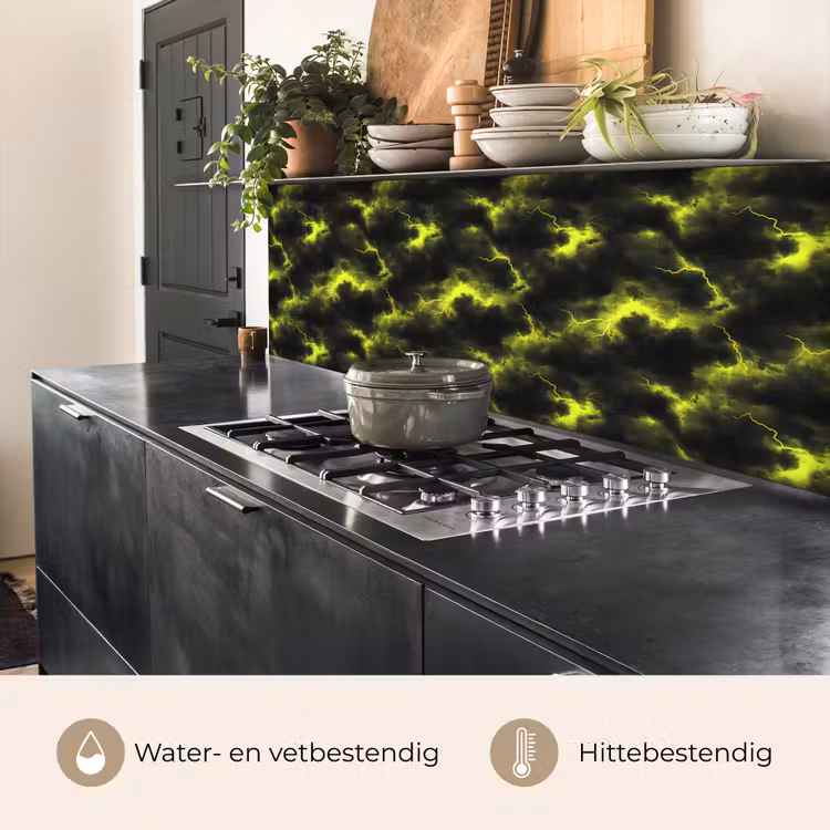 Keuken achterwand - Geel - Storm - Wolken — 5