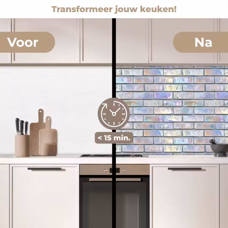 Keuken achterwand - Glimmende - Muur - Stenen — 3