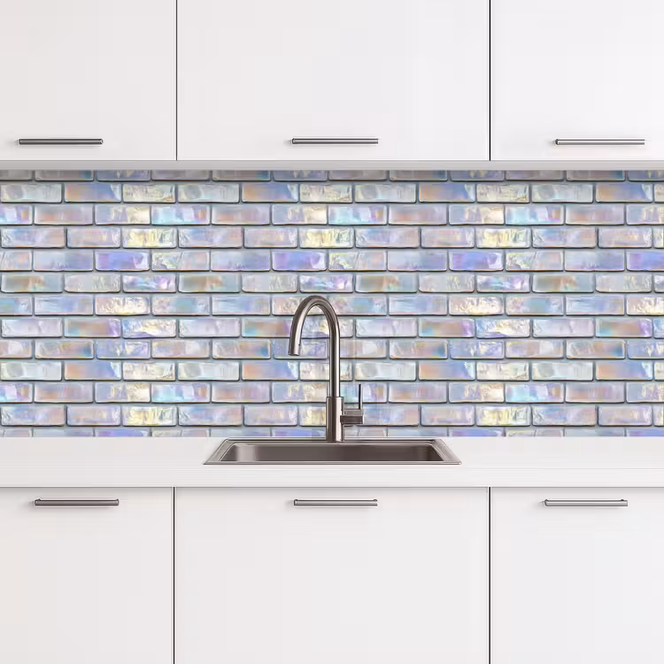 Keuken achterwand - Glimmende - Muur - Stenen — 4