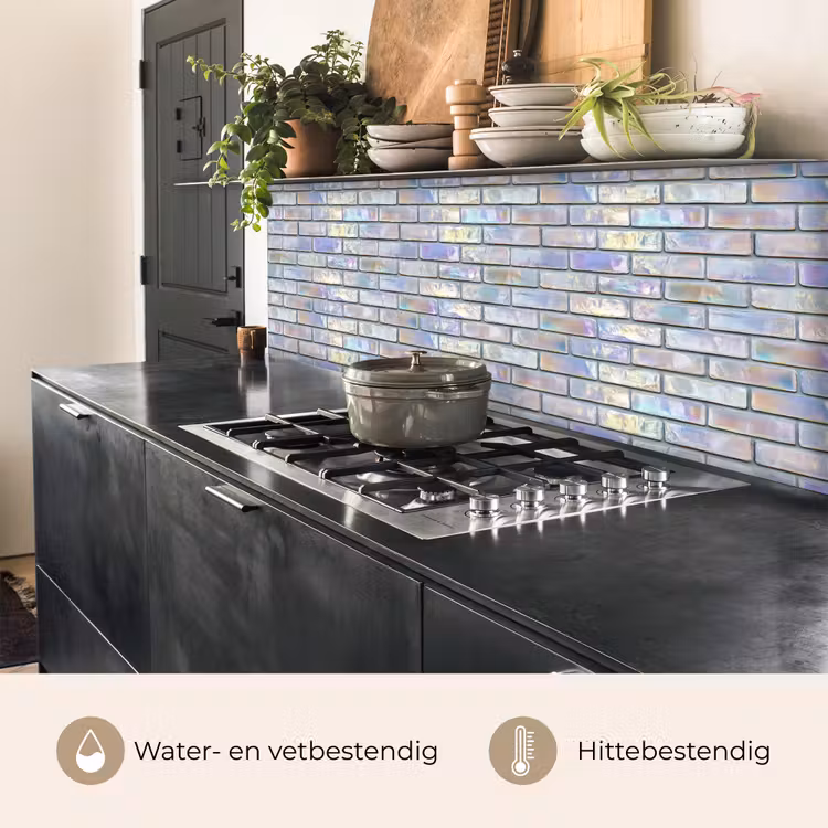 Keuken achterwand - Glimmende - Muur - Stenen — 5