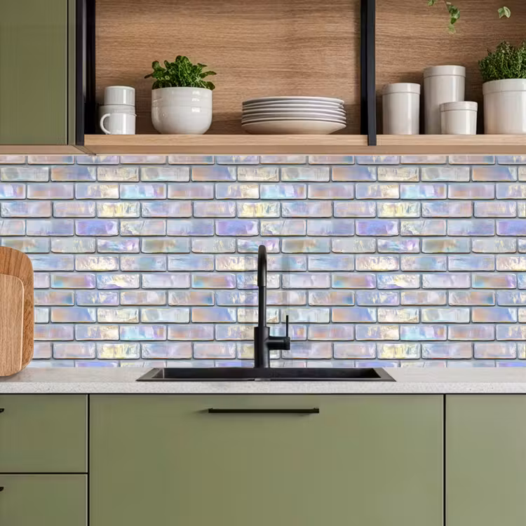 Keuken achterwand - Glimmende - Muur - Stenen — 8