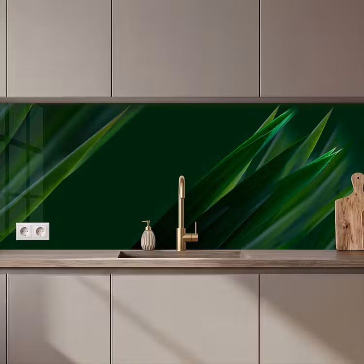 Keuken achterwand - Natuur - Gras - Donkergroen — 1