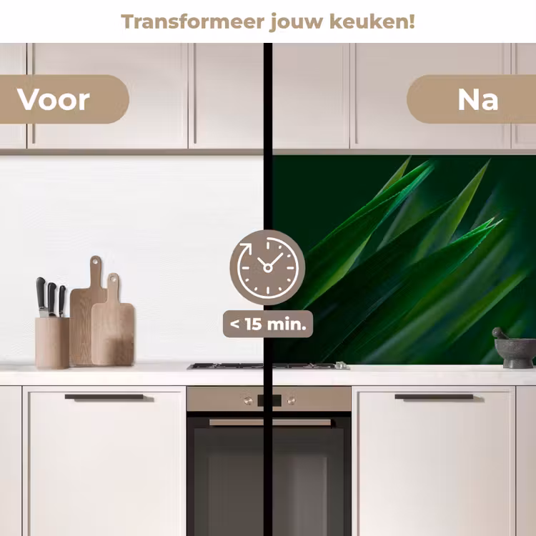 Keuken achterwand - Natuur - Gras - Donkergroen — 3
