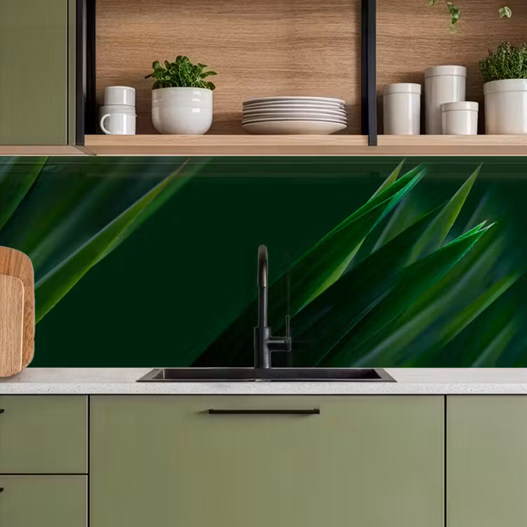 Keuken achterwand - Natuur - Gras - Donkergroen — 8
