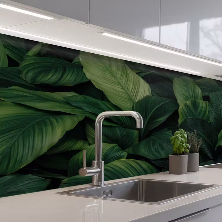 Keuken achterwand - Natuur - Tropisch - Bladeren - Groen — 2