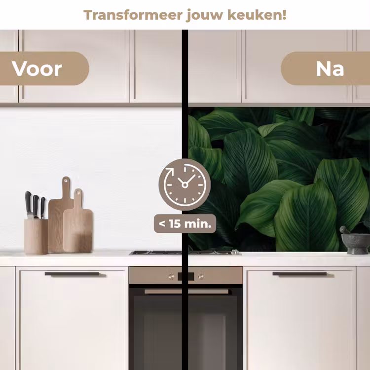 Keuken achterwand - Natuur - Tropisch - Bladeren - Groen — 3