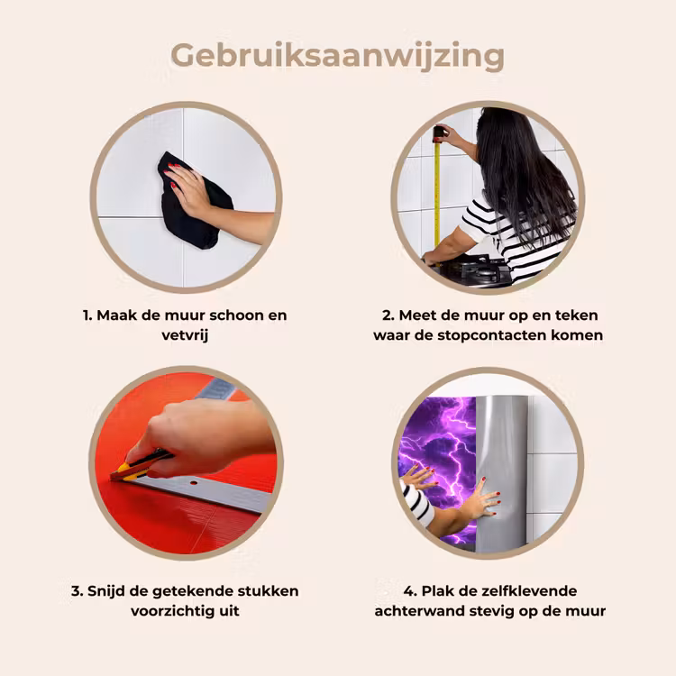Keuken achterwand - Paars - Bliksem - Wolken — 9