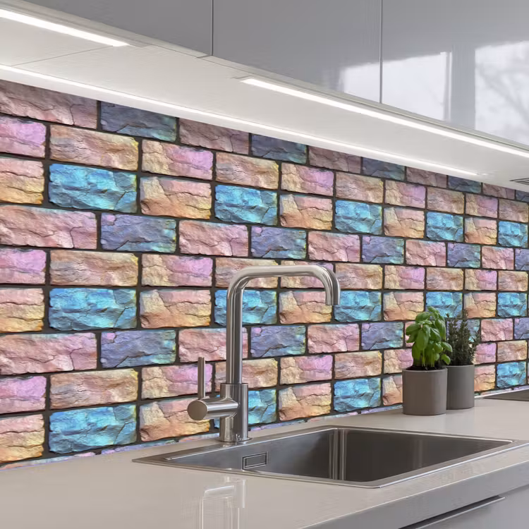 Keuken achterwand - Parelmoerig - Bakstenen - Muur — 2