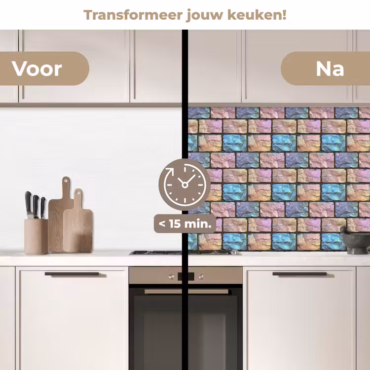 Keuken achterwand - Parelmoerig - Bakstenen - Muur — 3