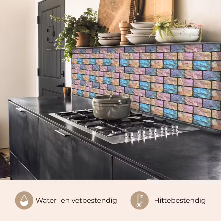 Keuken achterwand - Parelmoerig - Bakstenen - Muur — 5