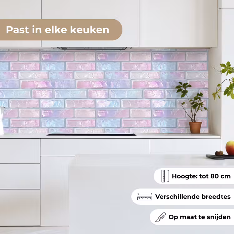 Keuken achterwand - Roze - Parel - Glans - Muur — 7
