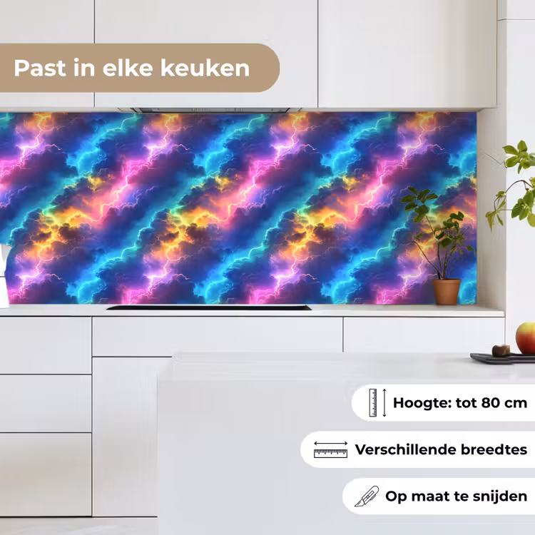 Keuken achterwand - Storm - Bliksem - Regenboog — 7