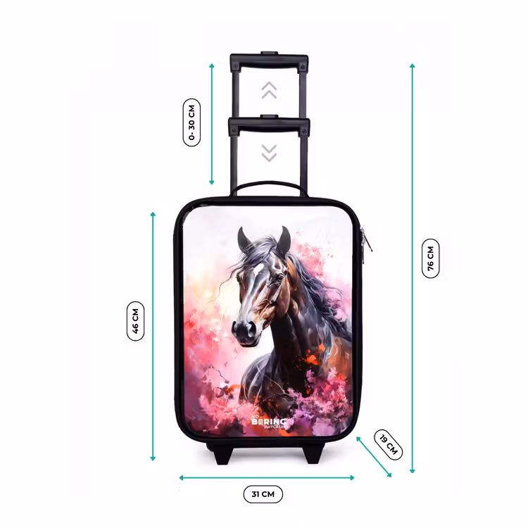Kinderkoffer - Aquarel paard in kleurexplosie — 7