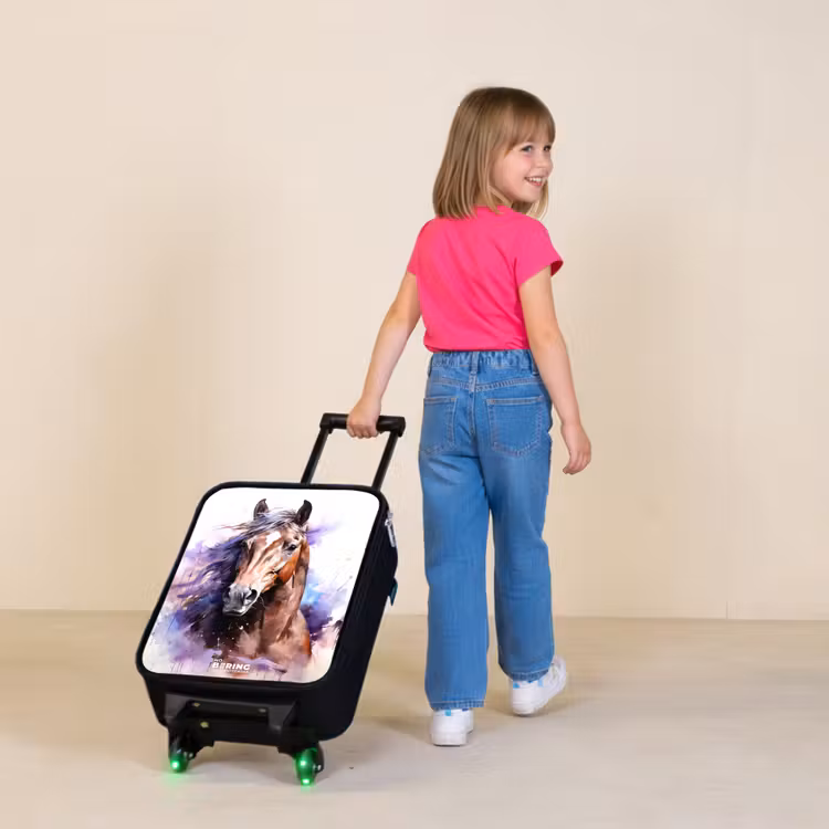 Kinderkoffer - Aquarel paard met kleurrijke spatten — 2