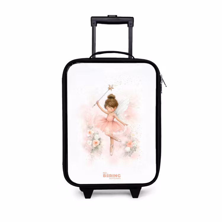 Kinderkoffers met naam - Ballerina fee in roze — 1