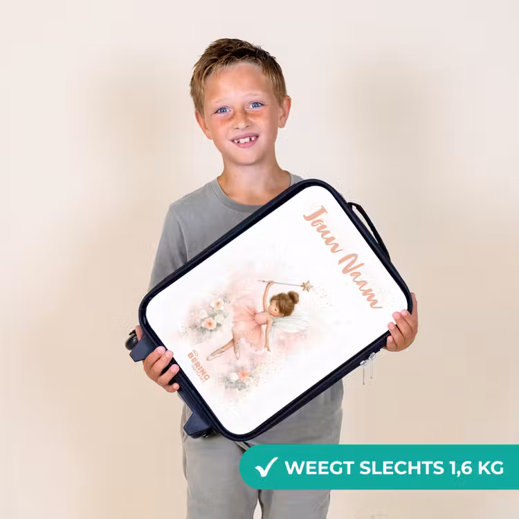 Kinderkoffers met naam - Ballerina fee in roze — 3