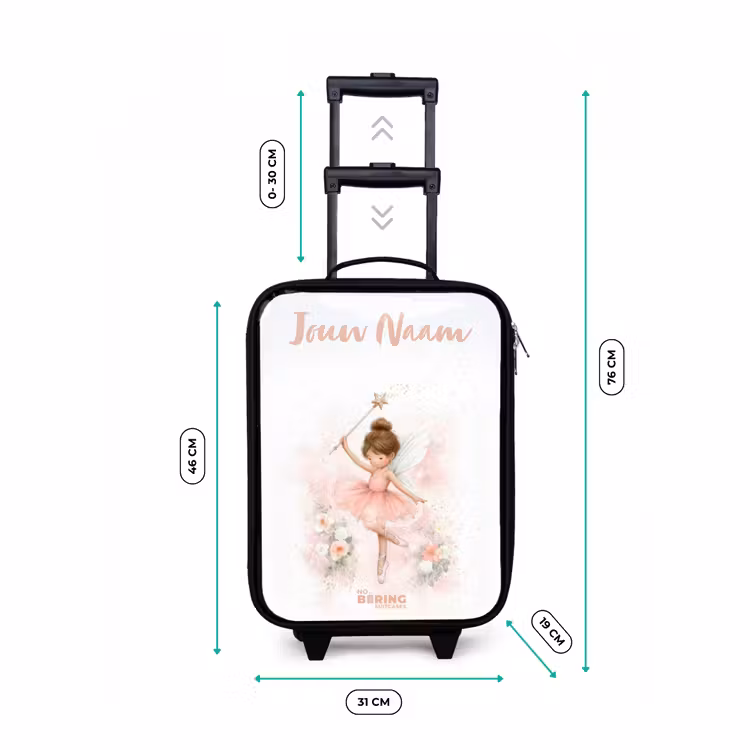 Kinderkoffers met naam - Ballerina fee in roze — 7
