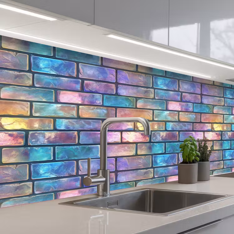 Keuken achterwand - Gloed - Kleuren - Muur - Glans — 2
