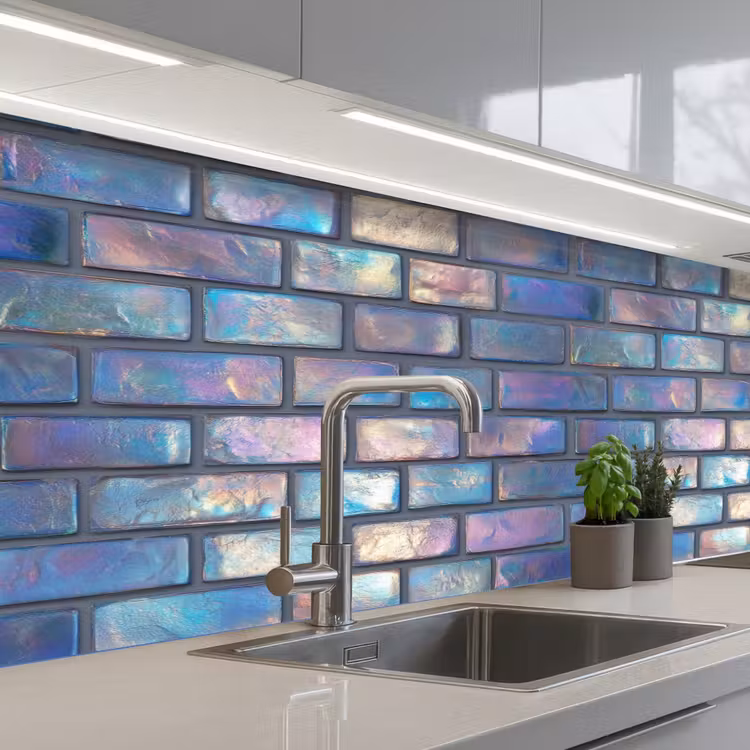 Keuken achterwand - Metallic - Bakstenen - Glans - Kleuren — 2