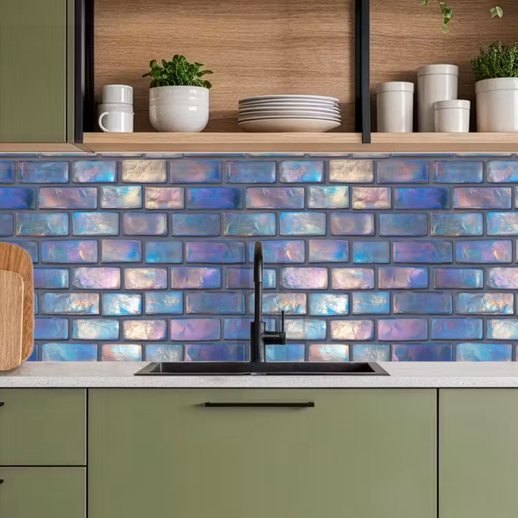 Keuken achterwand - Metallic - Bakstenen - Glans - Kleuren — 8
