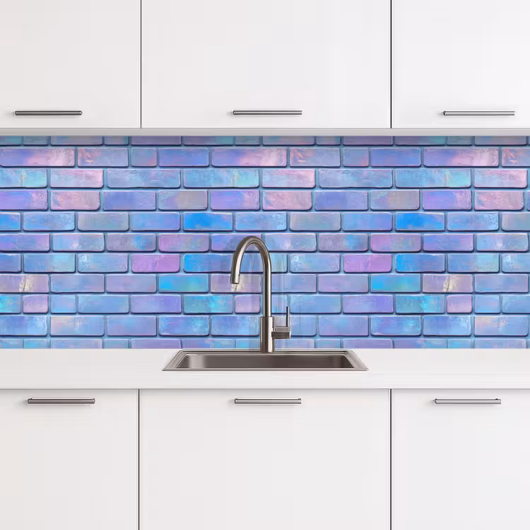 Keuken achterwand - Paars - Blauwe - Muur — 4