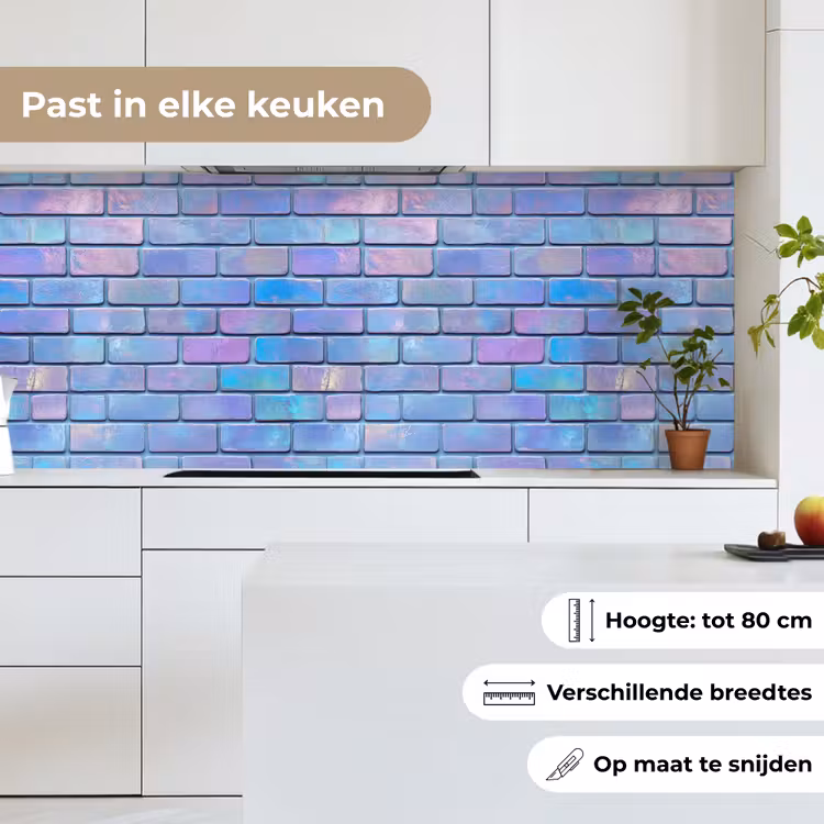 Keuken achterwand - Paars - Blauwe - Muur — 7
