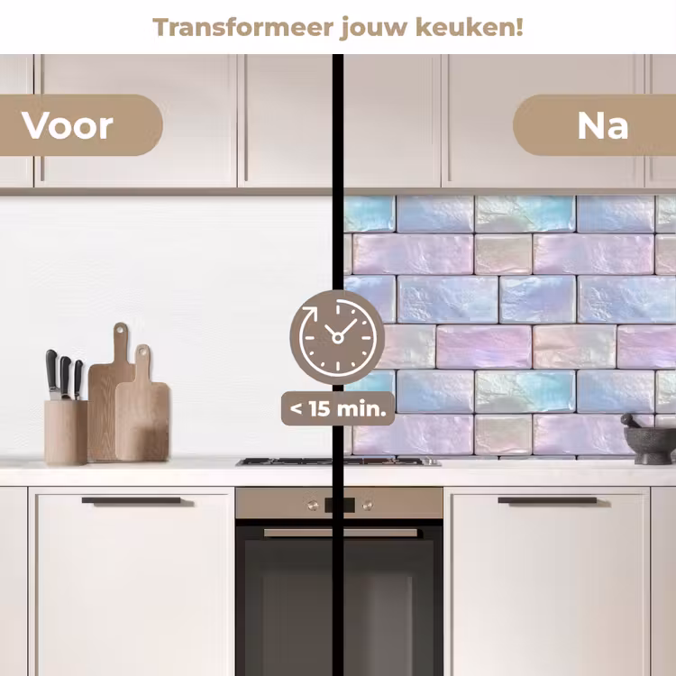 Keuken achterwand - Pastelglans - Steen - Reflectie — 3