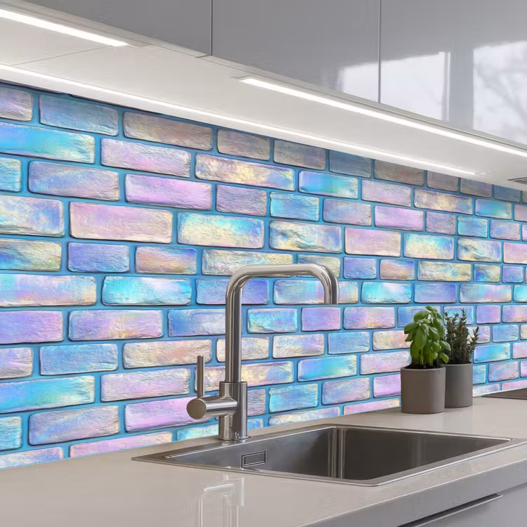 Keuken achterwand - Regenboog - Glans - Steen — 2