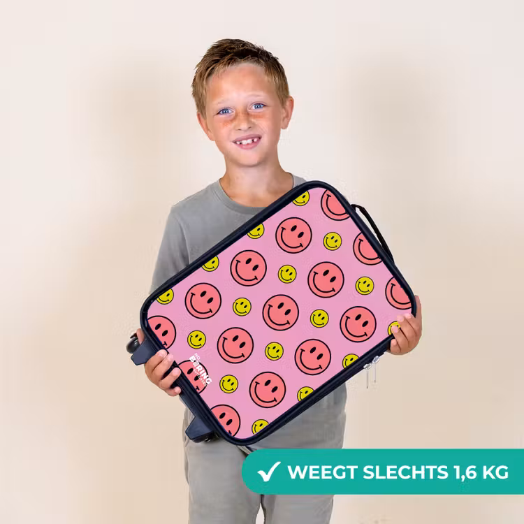 Kinderkoffers met naam - All smiles roze — 3