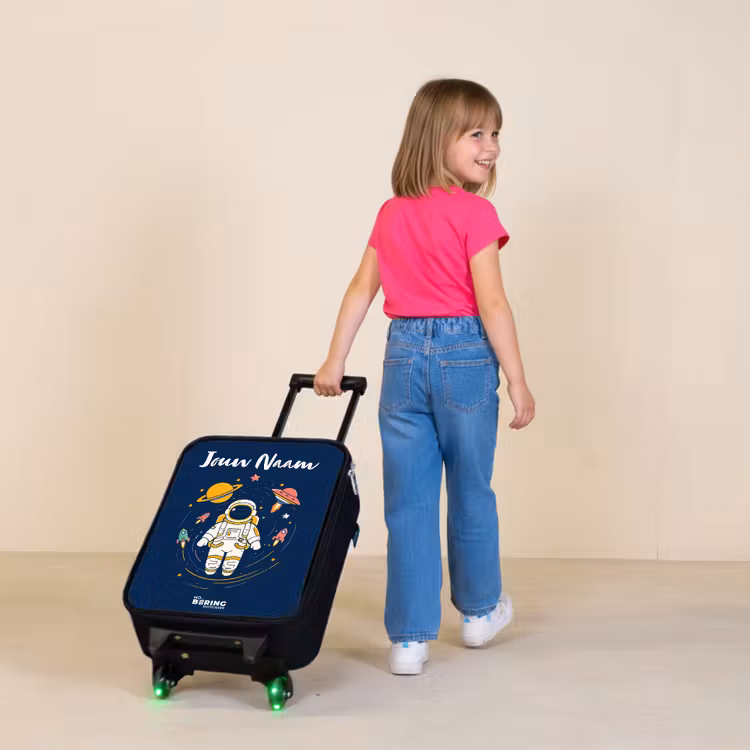 Kinderkoffers met naam - Astronaut - Planeet - Sterren - Raket — 2
