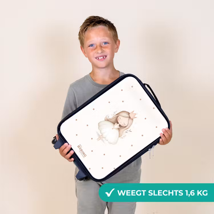 Kinderkoffer - Ballerina prinses tussen beige stippen — 3