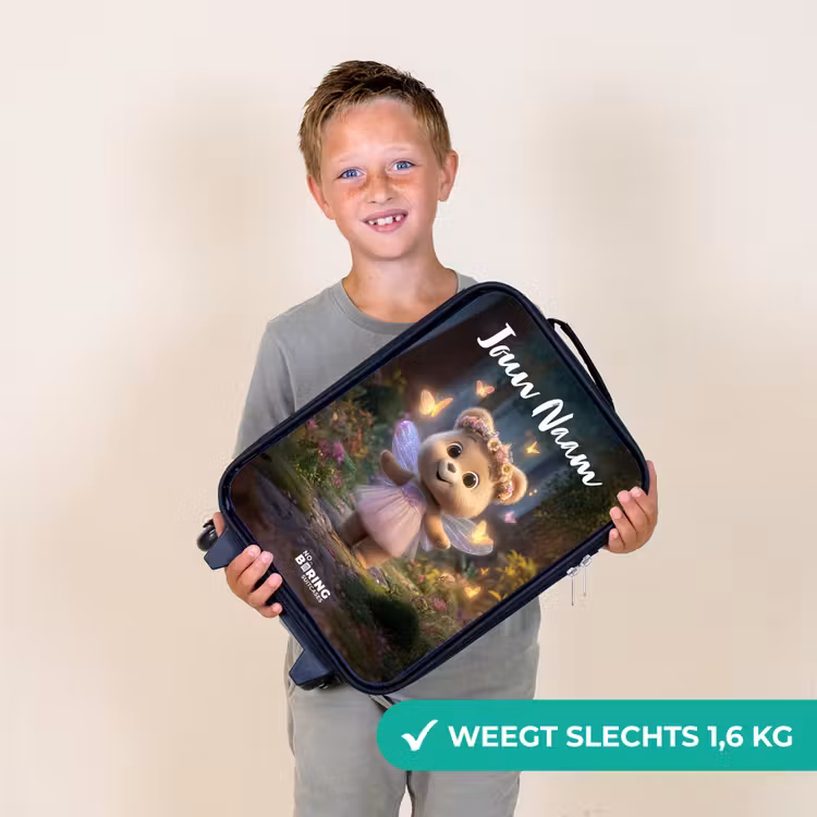 Kinderkoffers met naam - Beer - Vlinders - Bos - Fairy — 3