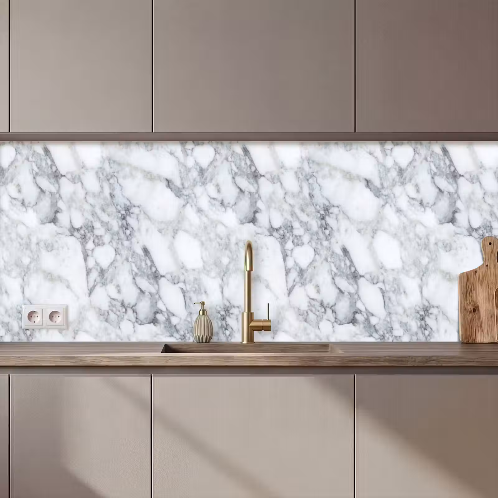 Keuken achterwand - Mozaïek - Marmer - Wit - Onregelmatig — 1