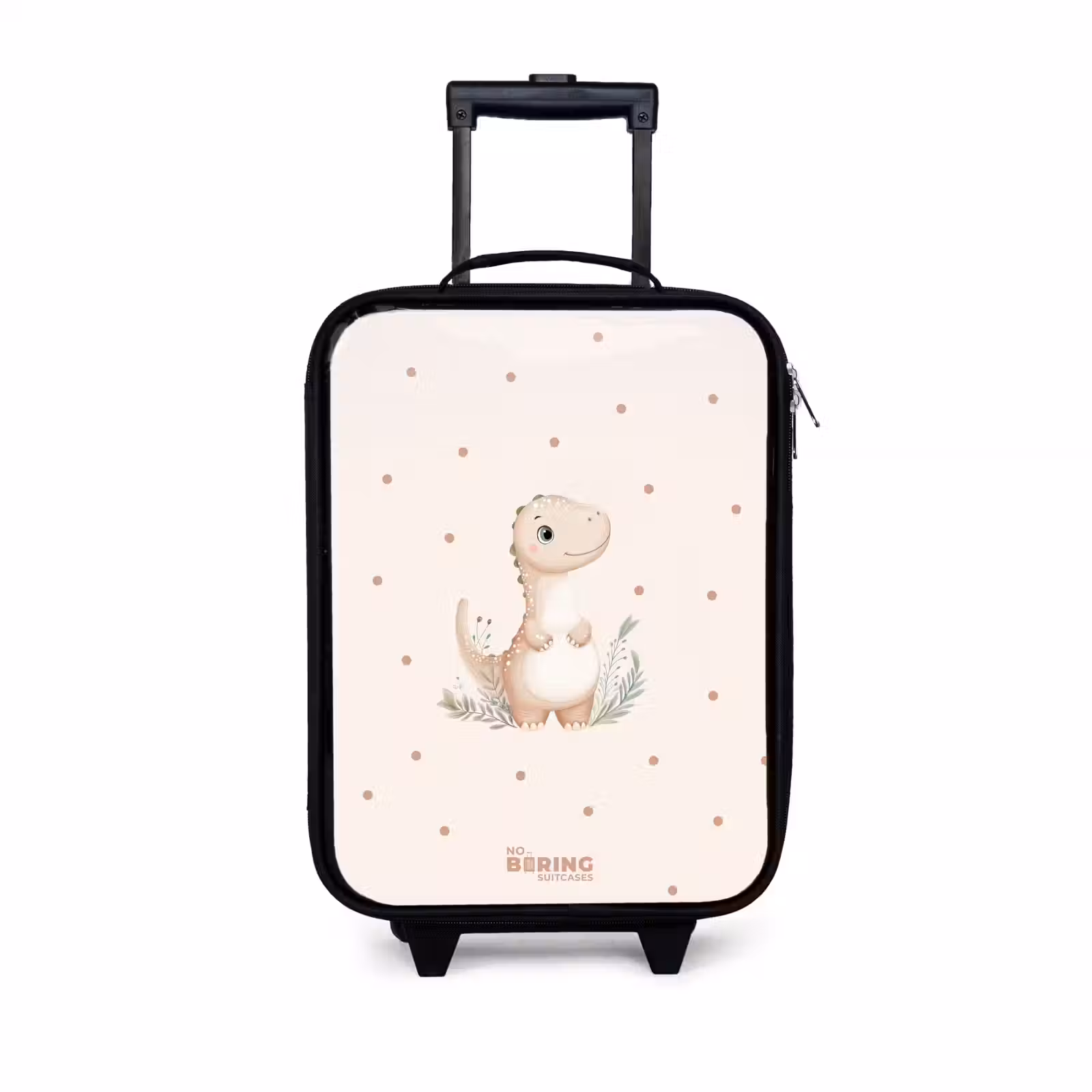 Kinderkoffer - Beige dino op een stippen achtergrond — 1