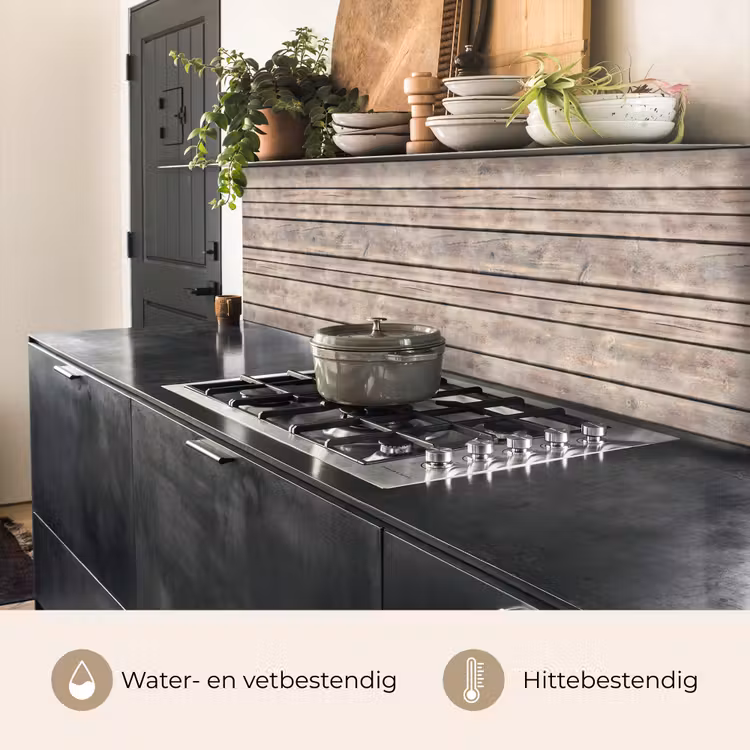 Keuken achterwand - Brocante - Patronen - Hout - Planken — 5