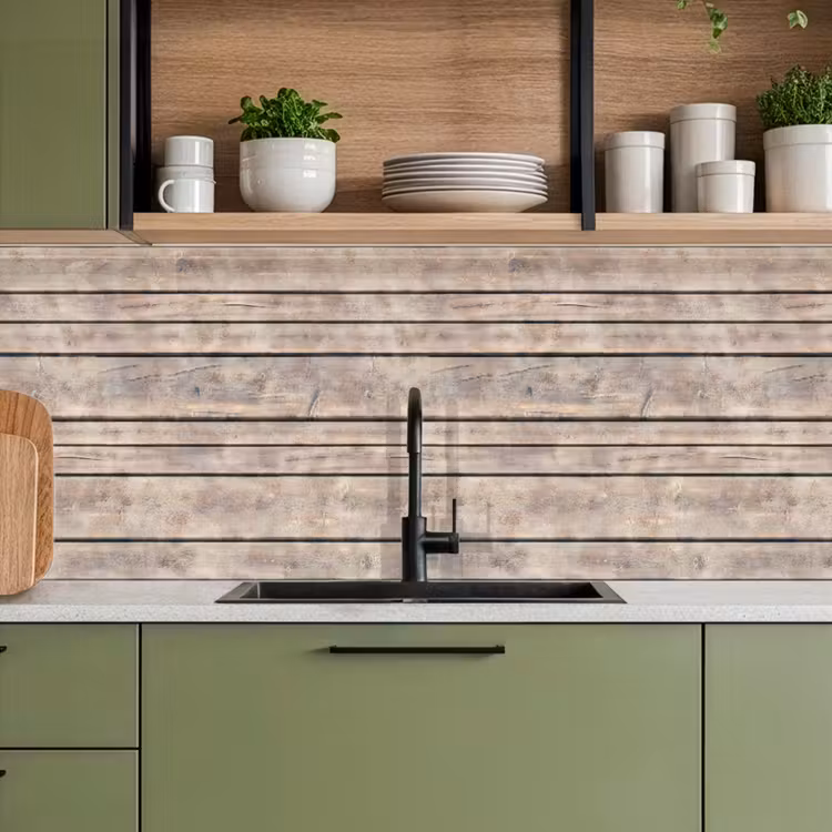 Keuken achterwand - Brocante - Patronen - Hout - Planken — 8