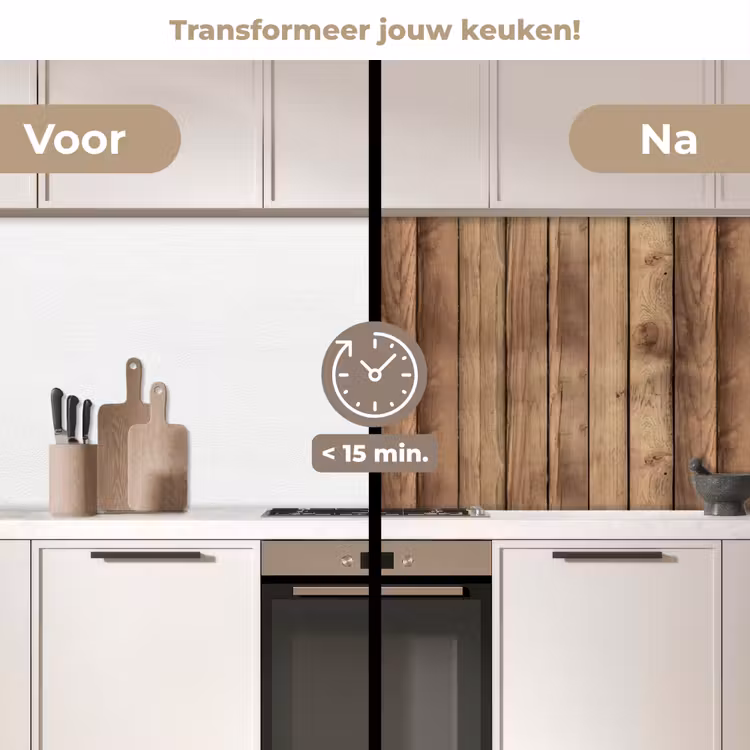 Keuken achterwand - Hout - Brocante - Patronen — 3