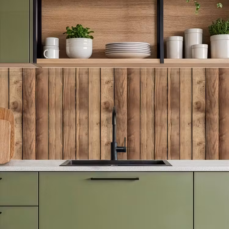 Keuken achterwand - Hout - Brocante - Patronen — 8