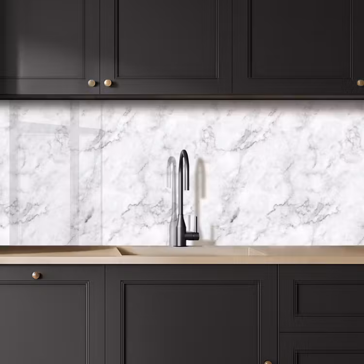Keuken achterwand - Klassiek - Marmer - Aders - Grijs — 6